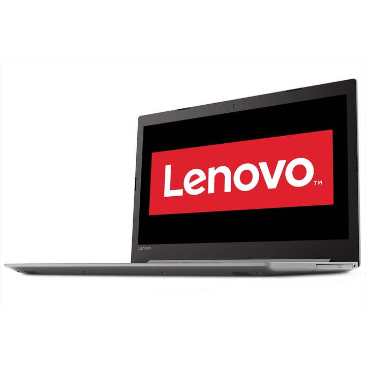 Lenovo IdeaPad 320-15ABR laptop, AMD A12 9720P 3.60 GHz-es processzorral, 7th Gen, 8GB, 1TB, AMD Radeon 530 4GB, Free DOS, Nemzetközi angol billentyűzet, Platinaszürke