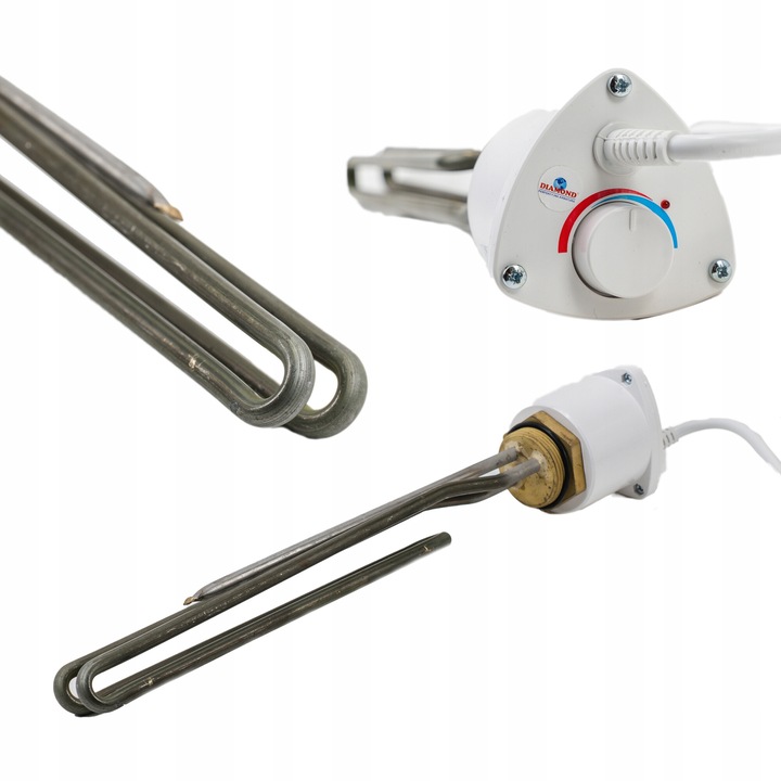 Incalzitor boiler 5/4 3kW, Hottech, termostat, alb, DN32/DN40