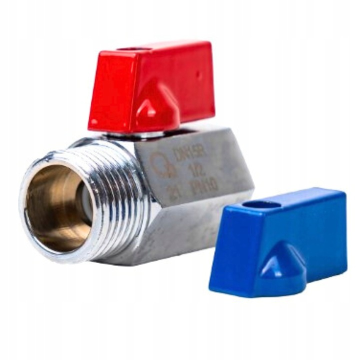 Mini gömbcsap, Diamond, króm, 1/2"