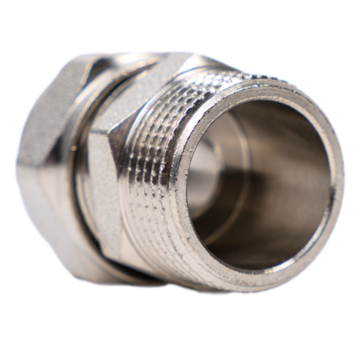 Niplu PEX cu surub 20 x 1/2 gz, alama, rezistent la coroziune, instalare usoara