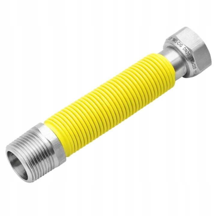 Furtun prelungitor gaz 1/2, Diamond, 22x42cm, otel inoxidabil, flexibil