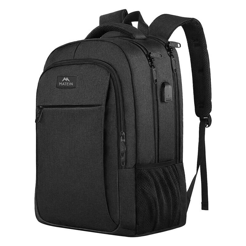 Matein 1007 Rucsac de calatorie pentru laptop USB 15.6'' negru