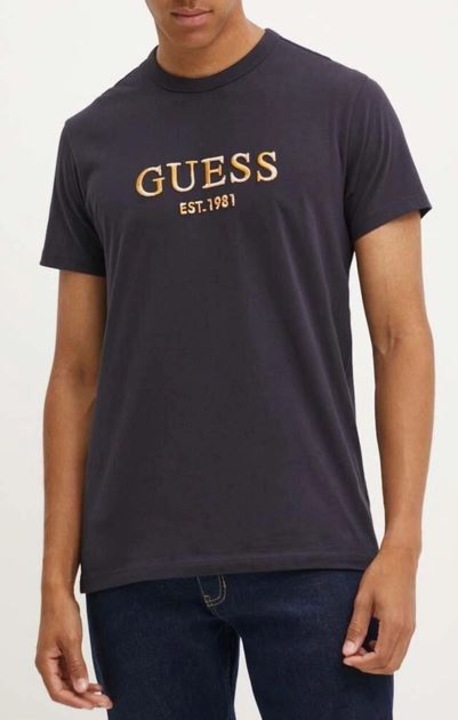 Férfi póló M4YI17I3Z14, GUESS, pamut/elasztán, sötétkék