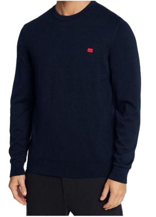 Férfi pulóver 50475083, HUGO, pamut, sötétkék, S INTL