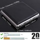 Set 2 Tabachera Clasica, Hggzeg, piele PU, Intrerupatoare mecanice, Design ergonomiei, 84mm, 20 tigarete, Impermeabil si rezistent la presiun, Reutilizabil, Pentru birouri, in aer liber, balcoane, 9.4x9.7x1.7cm, Negru+Maro