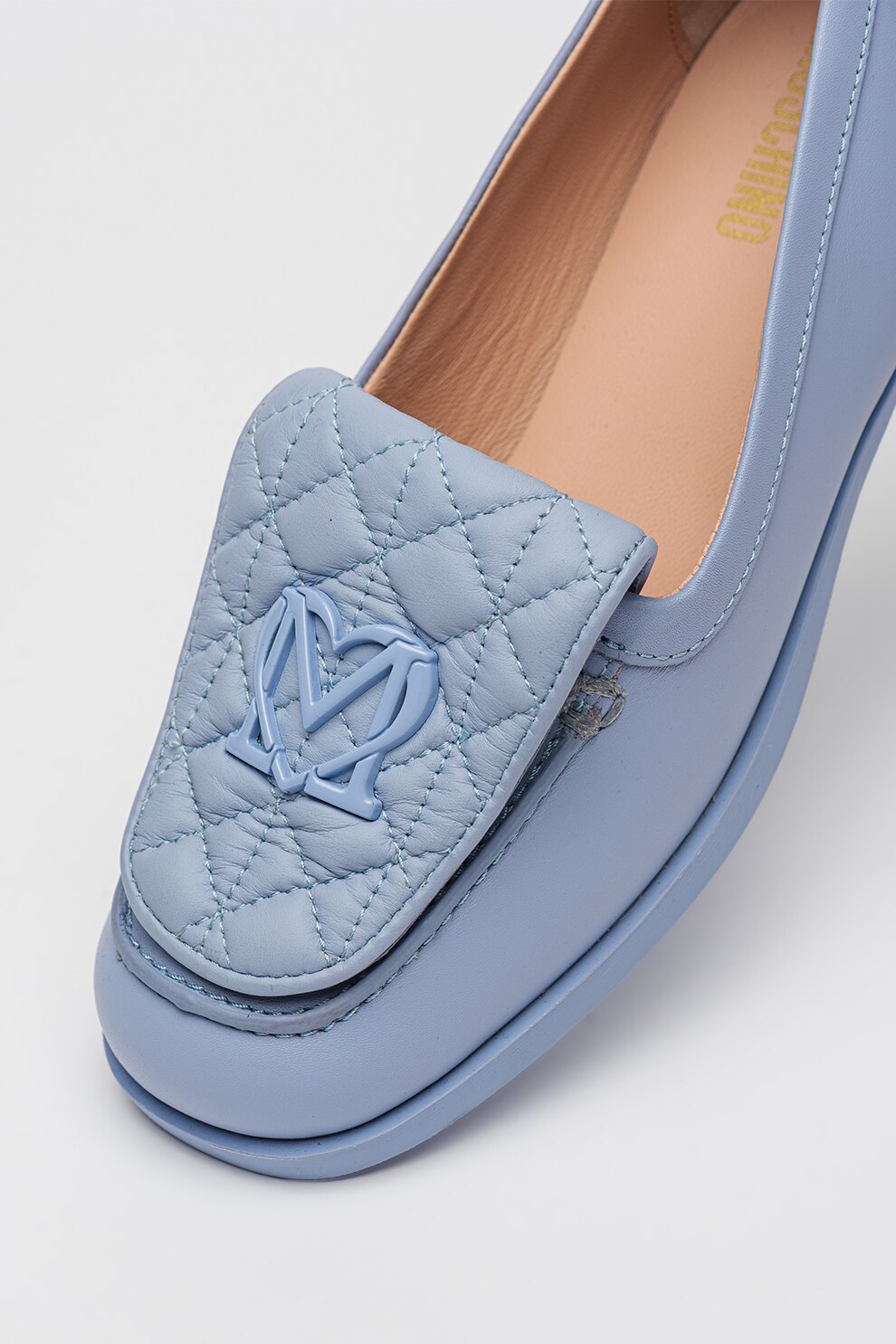 Mama05♡* Love Moschino, Pantofi loafer din piele cu segment matlasat