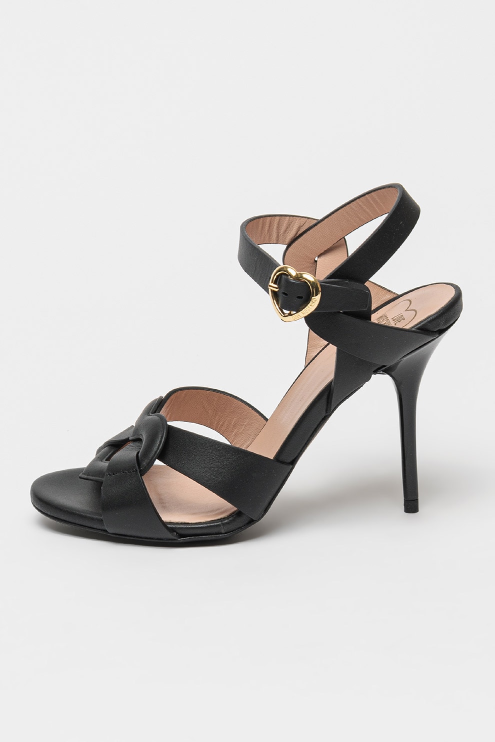 nozominnn♡ Love Moschino, Pantofi sport low-cut de piele ecologica, Negru, 36