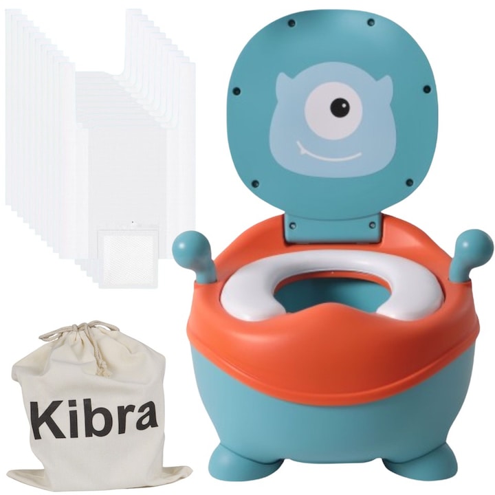 Бебешко гърне Kibra™, ергономичен дизайн, лесна система за хигиена, мрежа за съхранение и 10x хигиенни торбички за еднократна употреба са включени