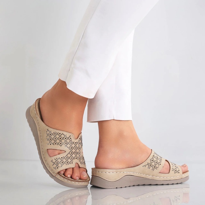 Papuci dama Kaki din Piele Ecologica Ifari, 38 EU