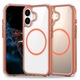 Husa compatibila cu iPhone 16, protectie Airbag profesionala, protectie de nivel militar, incarcare magnetica, inclusiv 2 folii de protectie pentru ecran, culoare portocalie