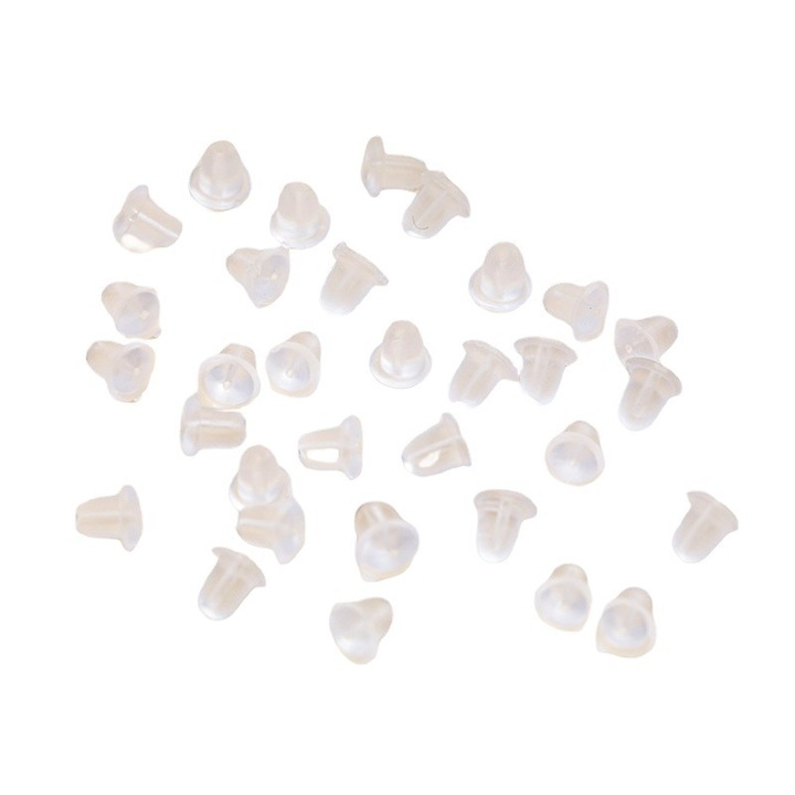 Dopuri de urechi, un set de 20, transparent, hipoalergenic, 6 * 5mm