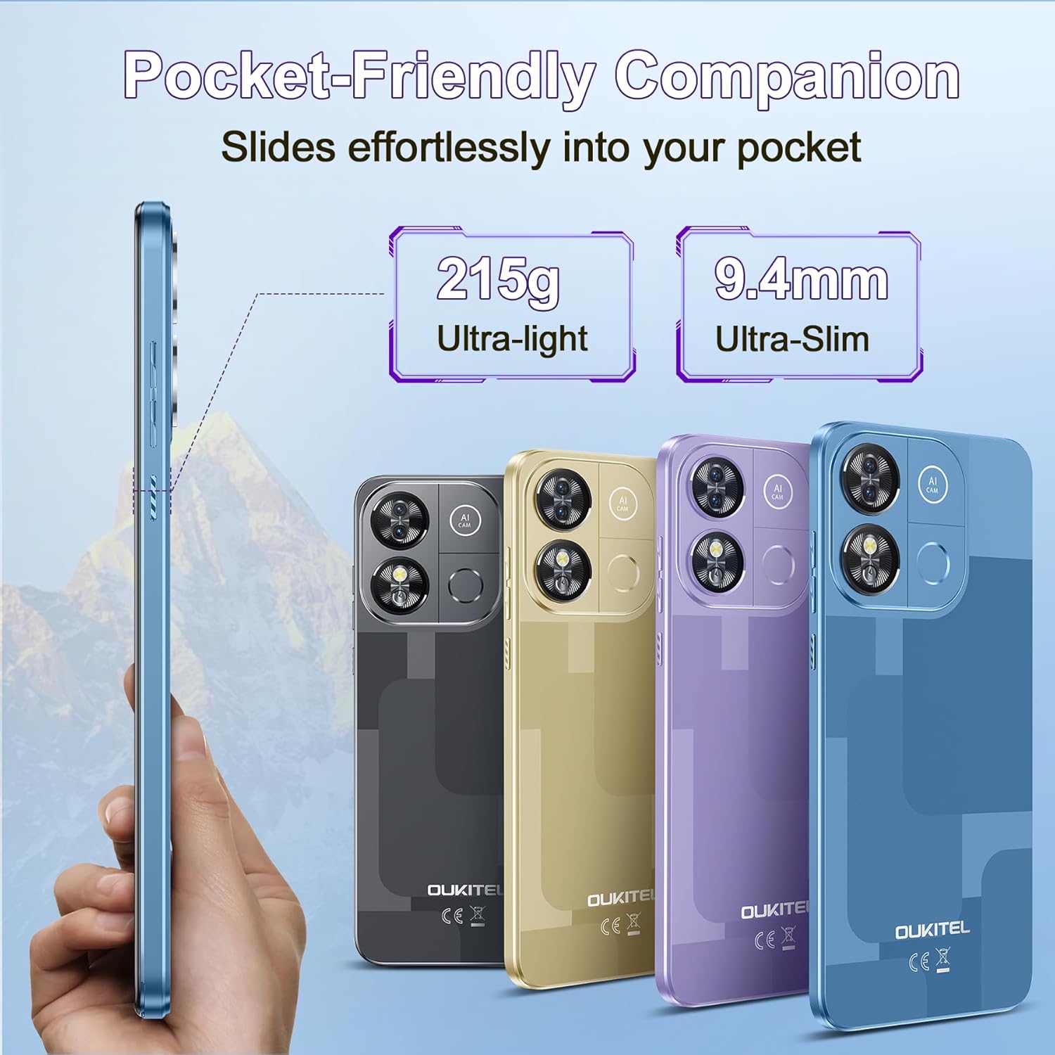 Telefon Mobil OUKITEL C57 PRO, 16GB RAM + 128GB ROM, Android 14