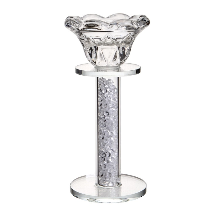 Свещник, за свещ "Мини М", Малък стъклен