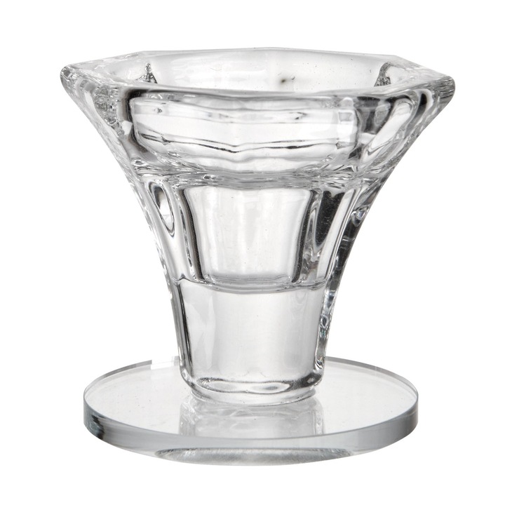 Свещник, Малък, Стъклен, За свещ 5х5