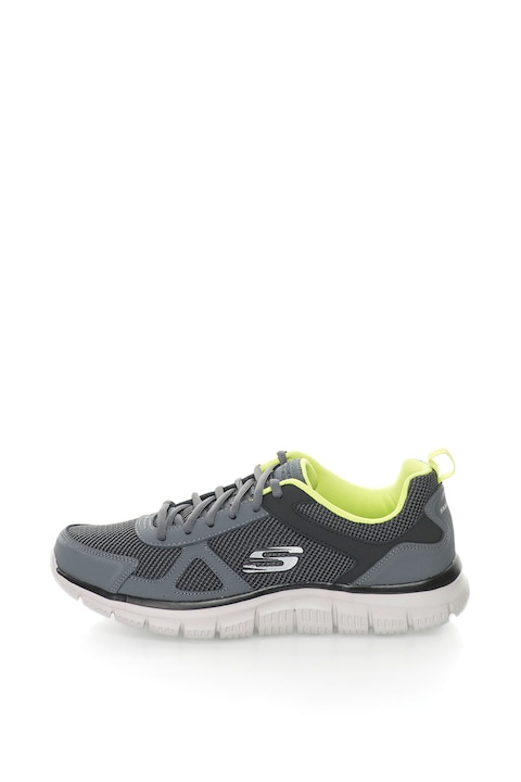 Skechers, Олекотени спортни обувки TRACK, Зелен/Сив