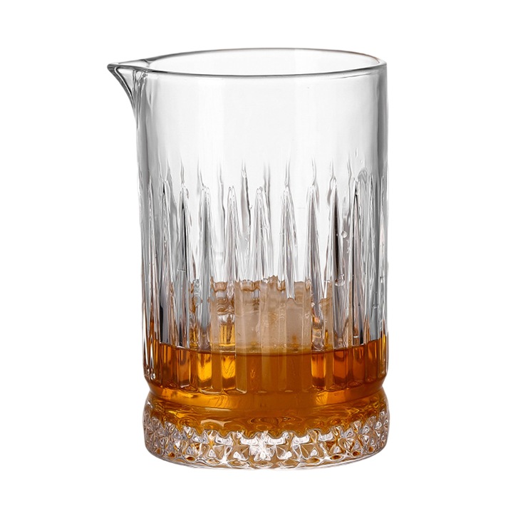 Koktél keverőpohár, Enforose, ólommentes kristály, gyémánt dizájn, átlátszó, 1 db-os szett