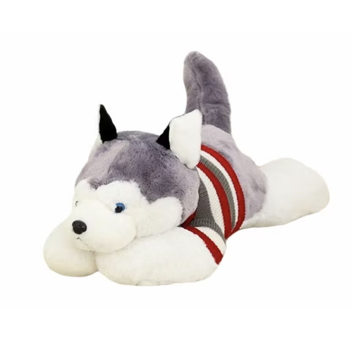 Jucarie din plus Cainele Husky 45 cm