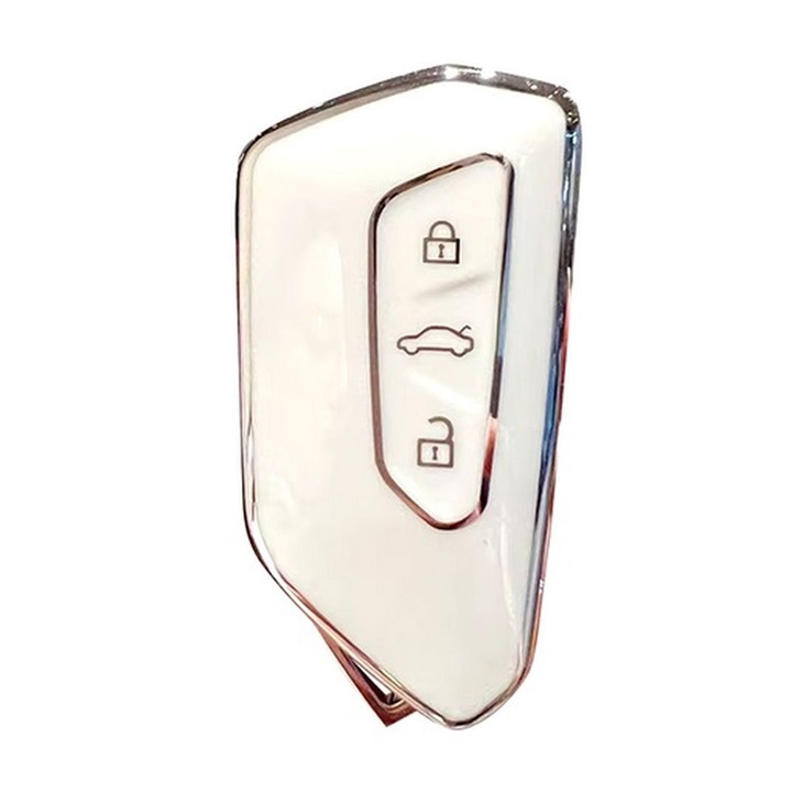 Husa pentru cheie VW Golf 8 MK8 ID.3 ID.4 Seat Cupra Leon MK4 2020 2021 Formentor Skoda Octavia 4 A8 alb