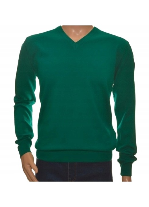 Férfi pulóver 244, gyapjú/kasmír, zöld