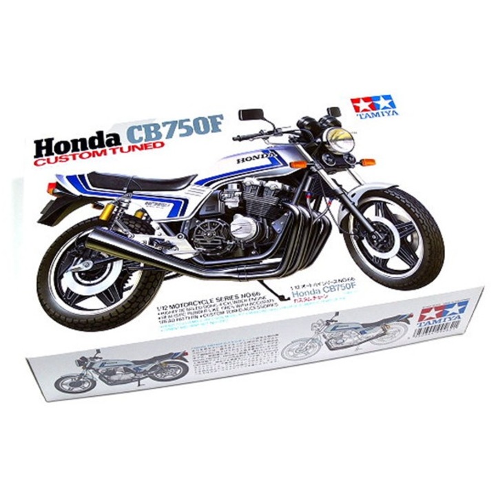 Kit Macheta Motocicleta de construit Tamiya Honda Custom Tuned CB750F +14ani 1:12 TAM 14066