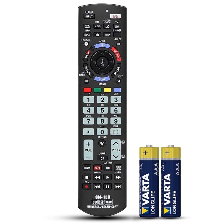 Telecomanda universala Sony, SN-1LC, compatibila cu 99% din modelele de TV LCD/LED Sony, TEMIX®, baterii incluse