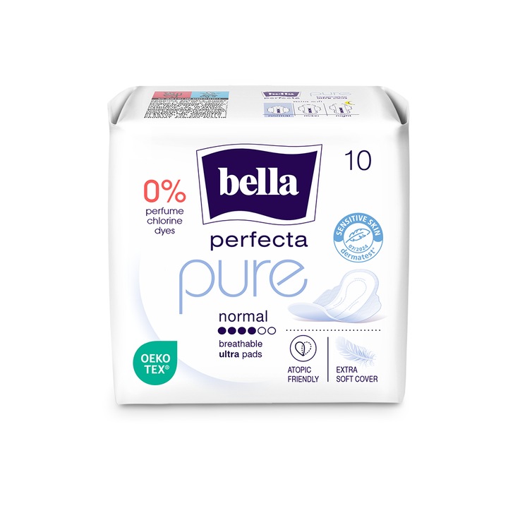 Дамски превръзки Bella Perfecta Pure, Normal, 10 бр