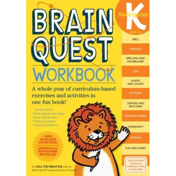 Brain Quest Kindergarten Workbook [With Stickers], Lisa Trumbauer