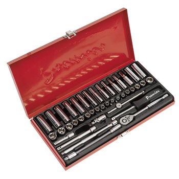 Set chei tubulare Premier, actionare 1/4’’, metric si imperial, 41 piese, Sealey Set chei tubulare Premier, actionare 1/4’’, metric si imperial, 41 piese, Sealey