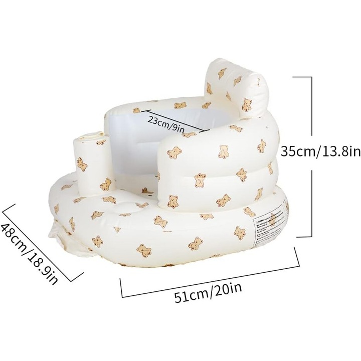 Бебешки матрак, сладък дизайн, опора за гърба, животинска шарка, многоцветен, 3-36 месеца