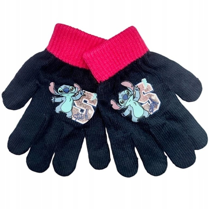 Manusi textil fete Lilo & Stitch Fun 27445, Bleumarin, Unica