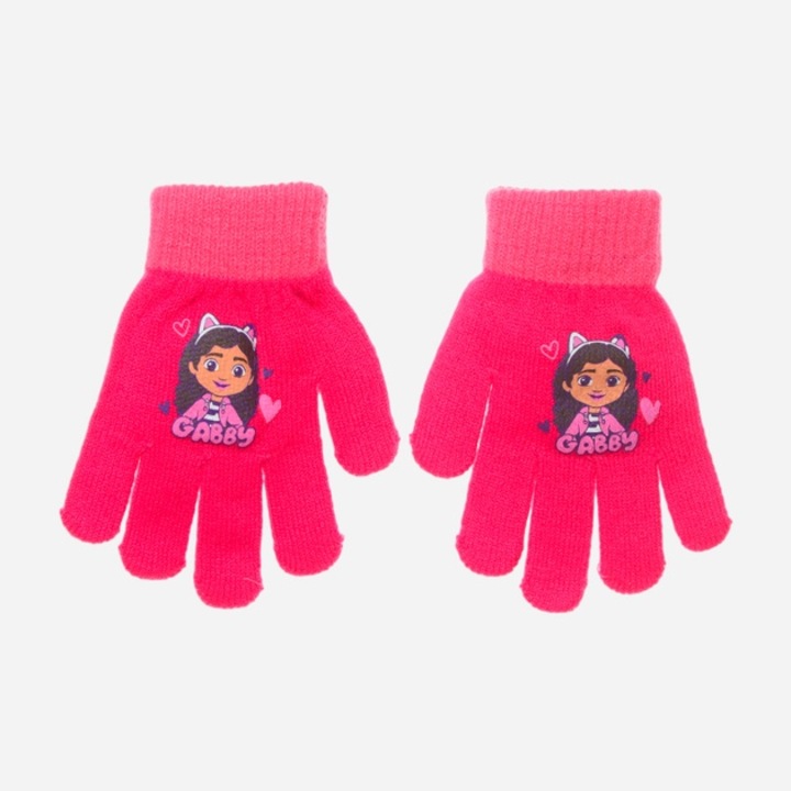 Gabby's Dollhouse Love girls textil kesztyű 27449, Fukszia, Egyetlen