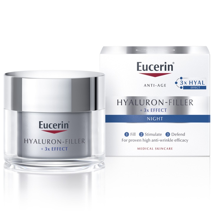 Нощен крем Eucerin Hyaluron-Filler, 50 мл