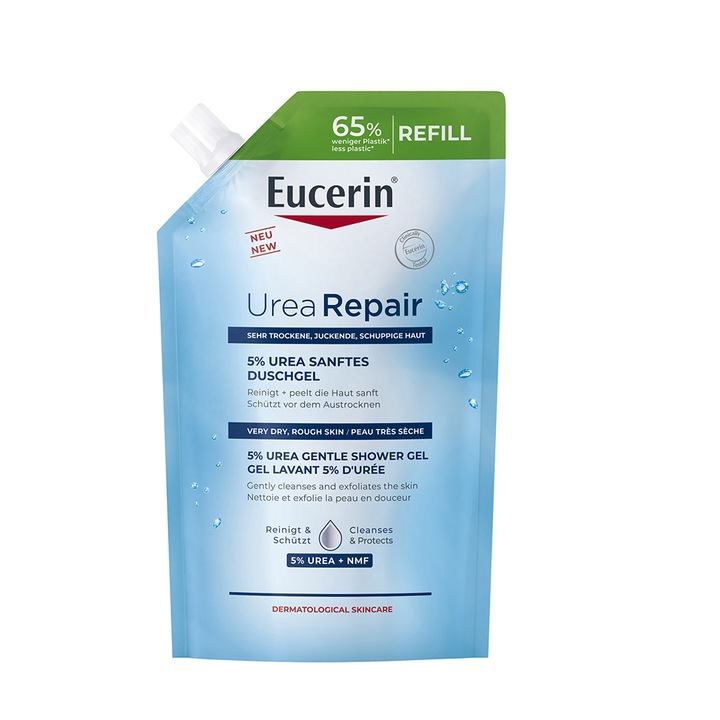 Eucerin tusfürdő utántöltő, regeneráló, 5% karbamid, 400 ml