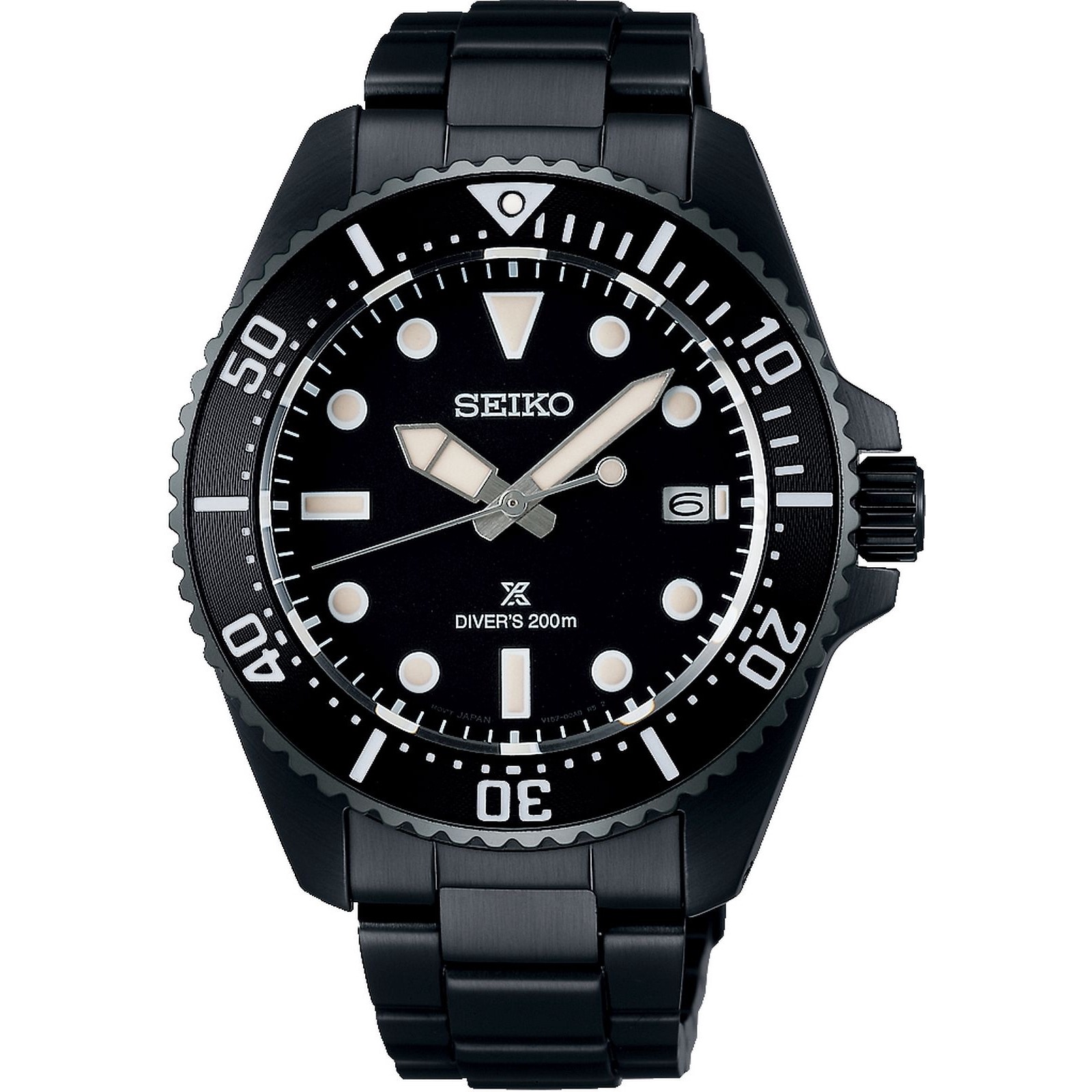 SEIKO Solar Diver's ブラック　ほぼ新品 Ceas Seiko Prospex Solar Diver, 41 mm, negru, inox, rezistent la