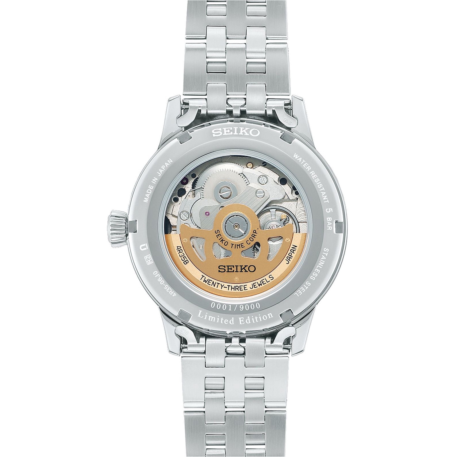 Ceas Seiko Presage Limited Edition, automat, 41mm, argintiu, gri