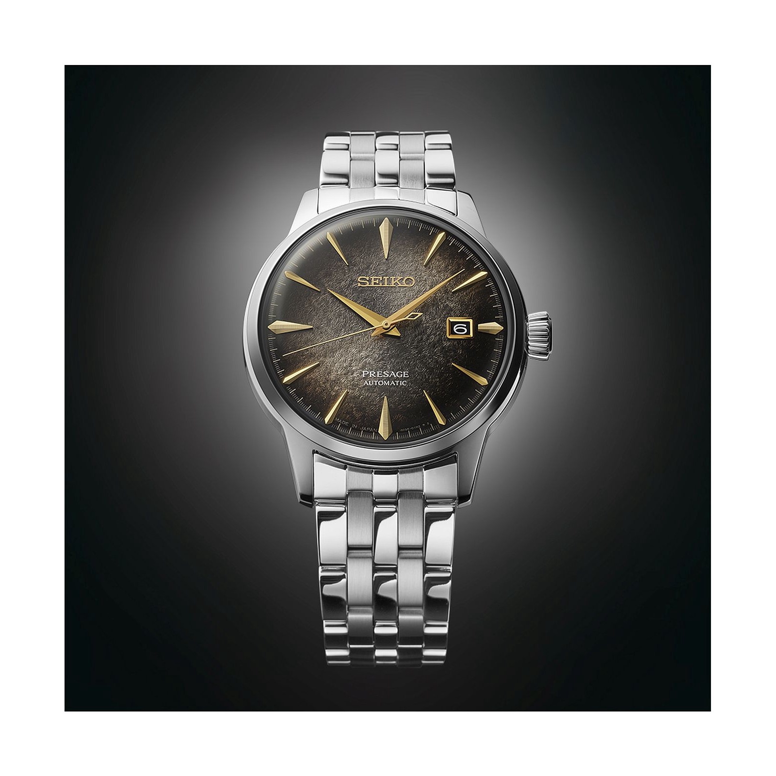Ceas Seiko Presage Limited Edition, automat, 41mm, argintiu, gri