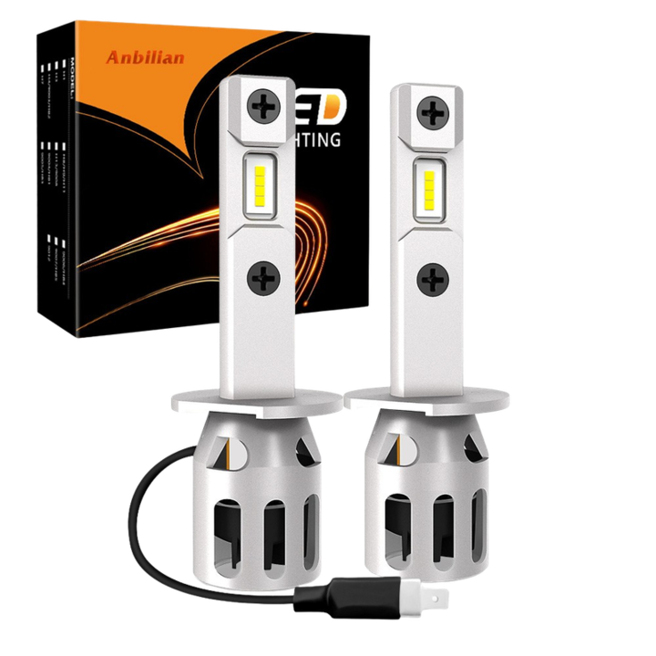 Set 2 Becuri H1 auto, 28000LM, 6500K alb rece, durata de viata 60000+ ore