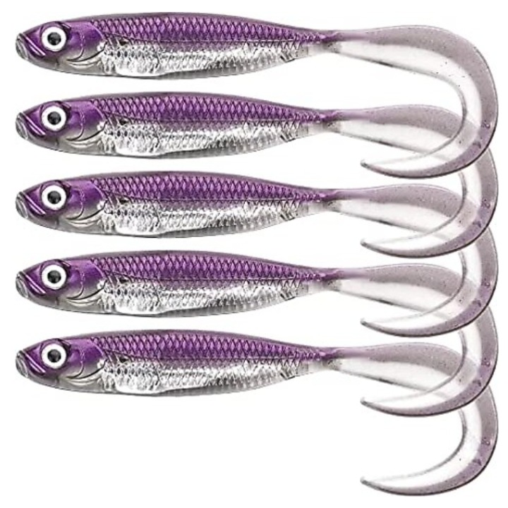 Set 6 Momeli artificiale, TAILI, 8.5 cm, mov, plastic