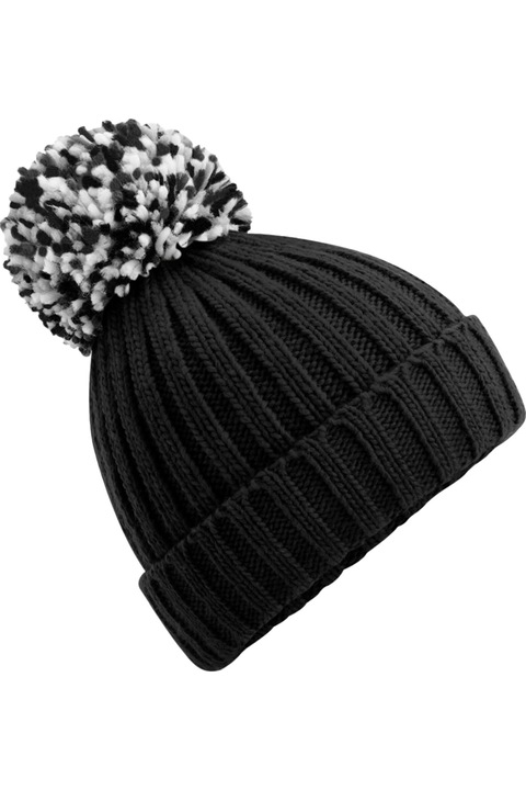 Шапка Beechfield Hygge за възрастни, черна един размер