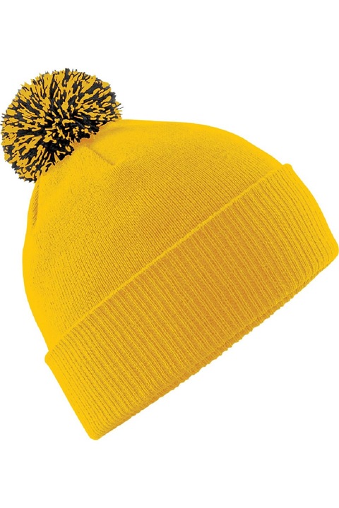 Шапка за възрастни Beechfield, златисто/черно един размер