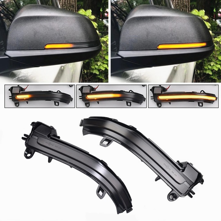 Semnalizari Dinamice Oglinda LED, pentru BMW Seria 1 F20, F21, Seria 2 F22, F23, Seria 3 F30, F31, F32, F33, F34, X1 E84