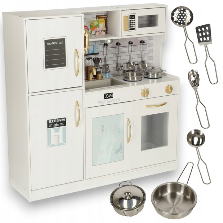 Fa gyerekkonyha, Aseto, fehér, 80x80,5x24cm