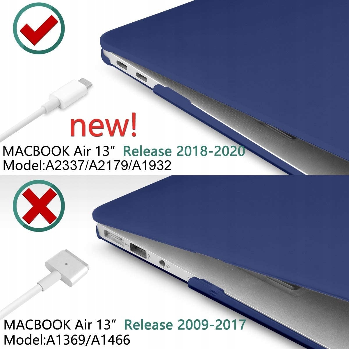 Carcasa Laptop, Novaza Tech, Smartshell, Compatibila cu MacBook Air 13 inch 2020/2019, Design slim, Rezistenta la socuri, Rezistenta la zgarieturi, Vinil, Albastru