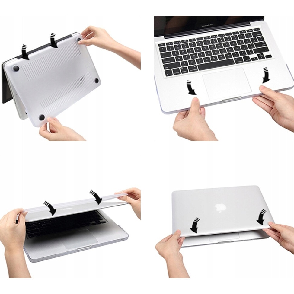 Carcasa Laptop, Novaza Tech, Smartshell, Compatibila cu MacBook Air 13 inch 2020/2019, Design slim, Rezistenta la socuri, Rezistenta la zgarieturi, Vinil, Albastru