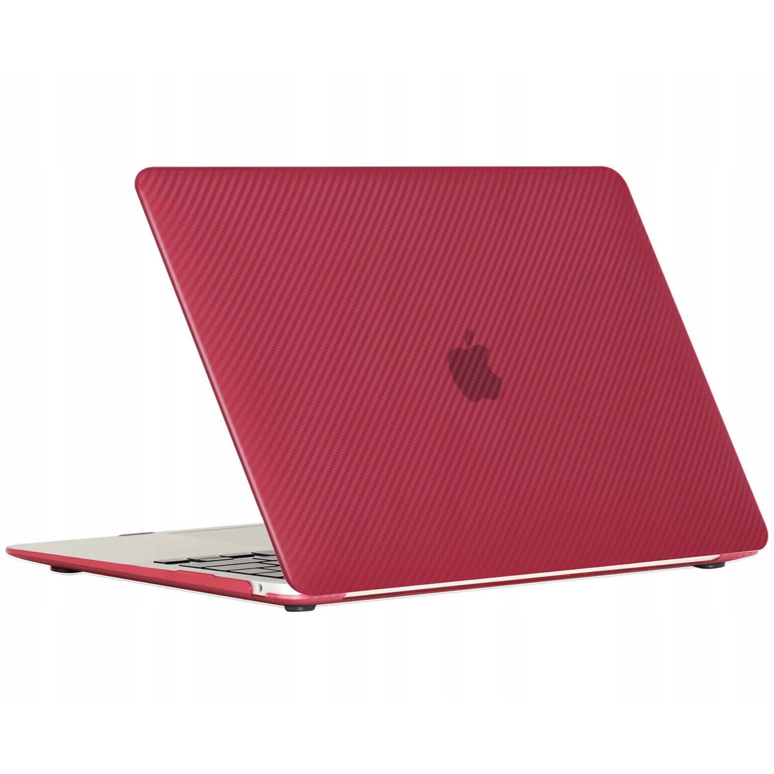Carcasa Laptop, Novaza Tech, Smartshell, Compatibila cu MacBook Air 13 inch 2020/2019, Rezistenta la socuri, Design slim, Rezistenta la zgarieturi, Vinil, Rosu