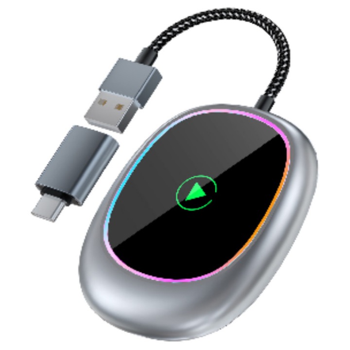 Vezeték nélküli CarPlay adapter, EUJAM, gyors frissítés, kompakt kialakítás, USB-A/USB-C