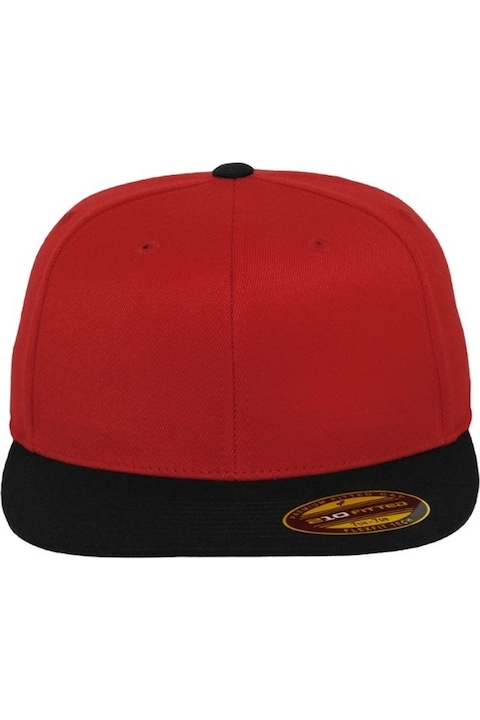 Бейзболна шапка Flexfit Premium 210 за възрастни, червена/черна, Червен