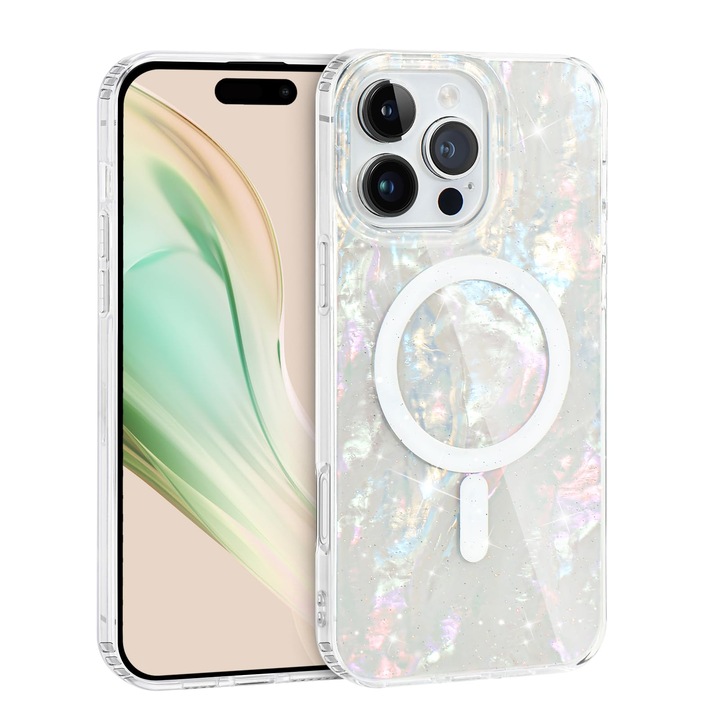 Carcasa telefon pentru iPhone 16 Plus, design perla stralucitor, protectie completa, 6.7 inch