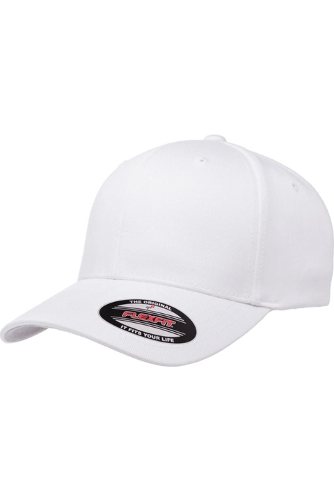 Flexfit бейзболна шапка за възрастни, бяла, Бял