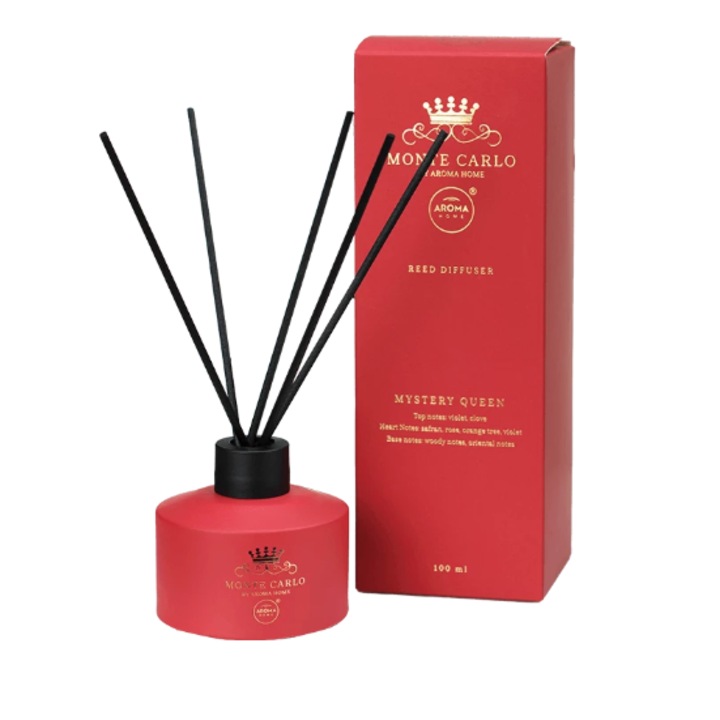 Odorizant cu bete de ratan, Mystery Queen, 100ml, Monte Carlo